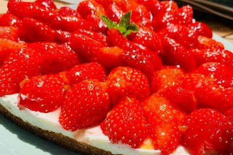 Cliquez pour zoomer ! Tarte aux fraises sans cuisson Thermomix par Annelaure