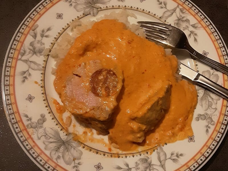 Cliquez pour zoomer ! Filet mignon au chorizo Thermomix par sand086