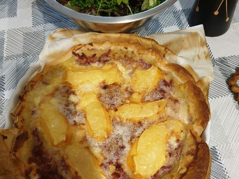Cliquez pour zoomer ! Tarte aux pommes de terre et lardons Thermomix par sandrine_410