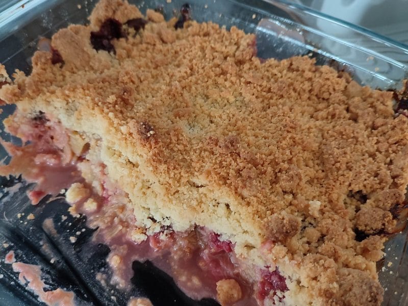 Cliquez pour zoomer ! Crumble à la rhubarbe Thermomix par anais_catimini