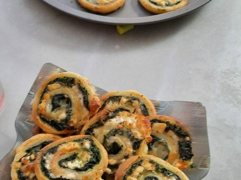 Cliquez pour zoomer ! Spirales feuilletées épinards et feta Thermomix par calou07