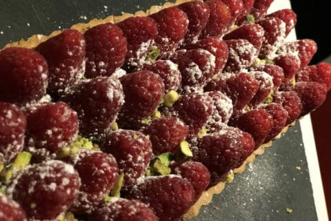 Cliquez pour zoomer ! Tartelettes framboises sur crème d’amande et pistache Thermomix par Leo2e