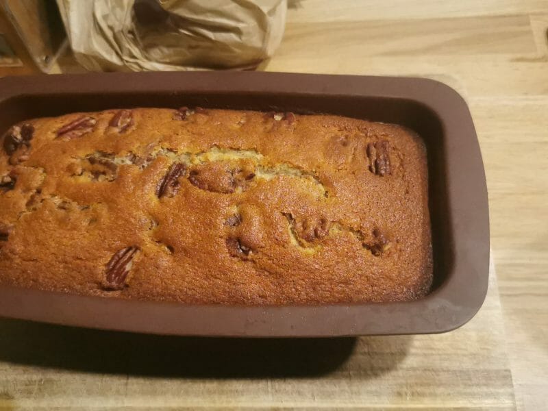 Banana bread aux noix de pécan Thermomix par lauravege