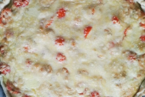 Cliquez pour zoomer ! Tarte au thon, tomate et moutarde Thermomix par lauriegerin