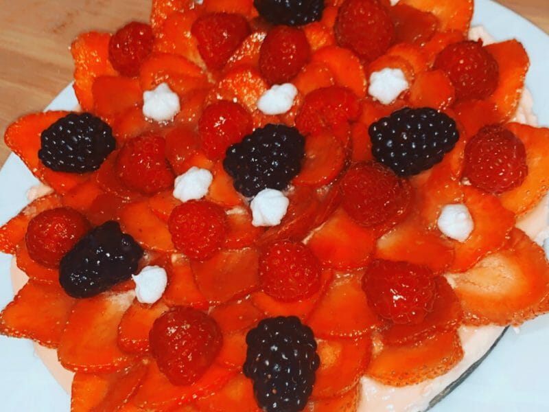 Cliquez pour zoomer ! Tarte aux fraises sans cuisson Thermomix par ymhh