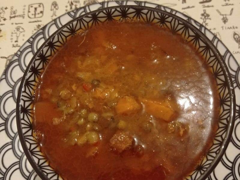 Cliquez pour zoomer ! Soupe de lentilles au chorizo Thermomix par c72chris