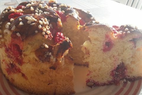 Cliquez pour zoomer ! Brioche aux pralines roses au Thermomix