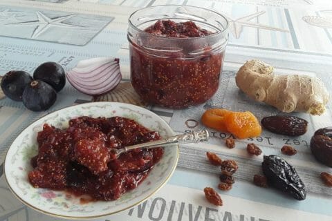 Cliquez pour zoomer ! Chutney d’oignons rouges et figues au Thermomix