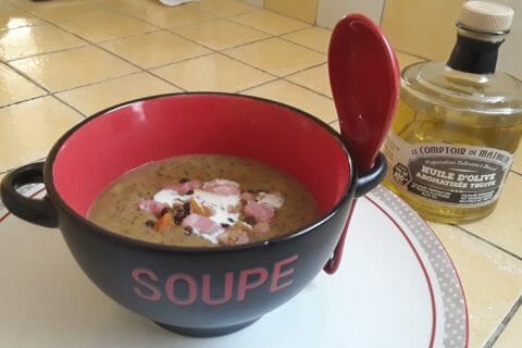 Cliquez pour zoomer ! Velouté de lentilles vertes au Thermomix