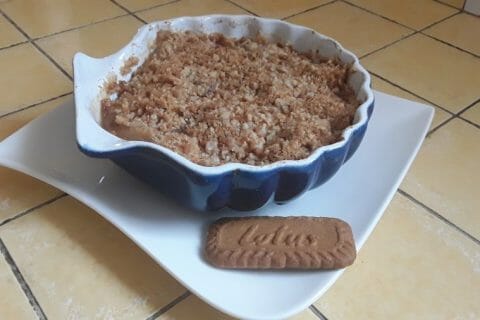 Cliquez pour zoomer ! Crumble pommes, poires et spéculoos au Thermomix