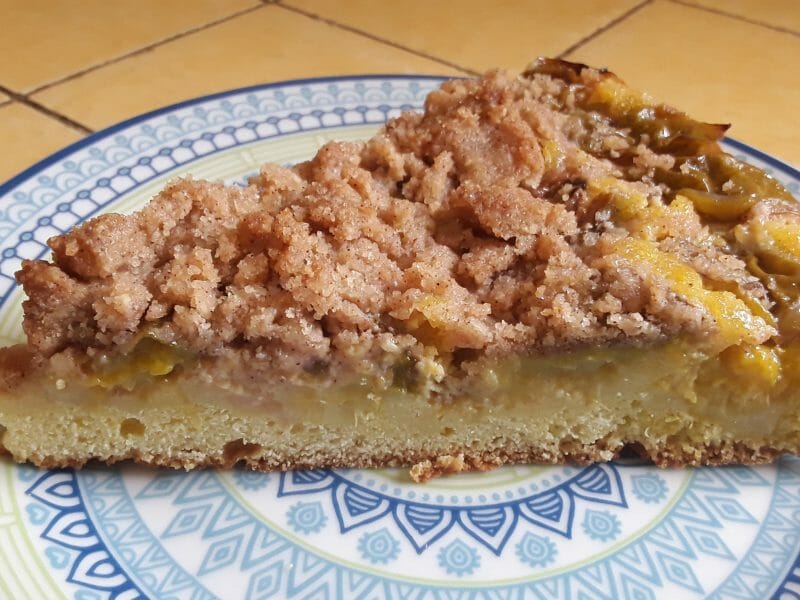 Cliquez pour zoomer ! Tarte briochée aux prunes avec streusel Thermomix par Dany33