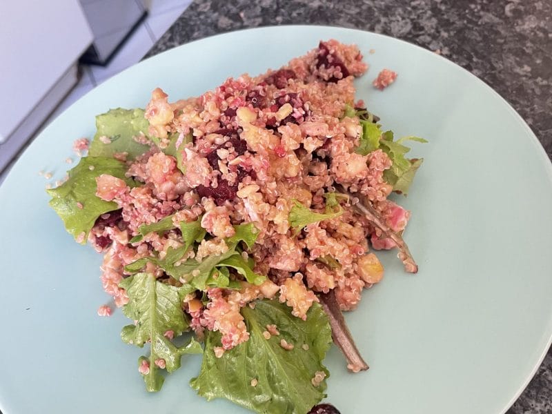Cliquez pour zoomer ! Salade de quinoa, betterave et feta Thermomix par Dominou