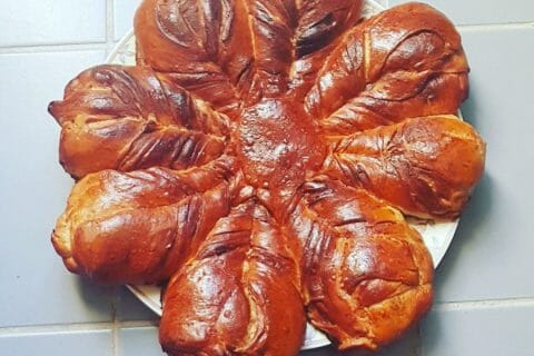 Cliquez pour zoomer ! Brioche étoilée au Nutella au Thermomix