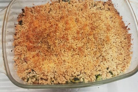 Cliquez pour zoomer ! Crumble courgettes, basilic et parmesan au Thermomix