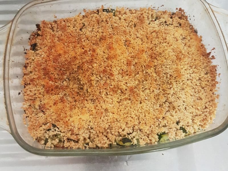 Cliquez pour zoomer ! Crumble courgettes, basilic et parmesan Thermomix par Jenny79200