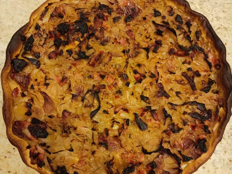 Cliquez pour zoomer ! Tarte aux oignons, lardons et moutarde douce Thermomix par tortuenana4