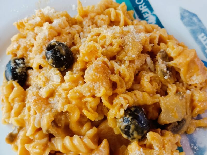 Cliquez pour zoomer ! One pot pasta aubergines, lardons et champignons Thermomix par tortuenana4