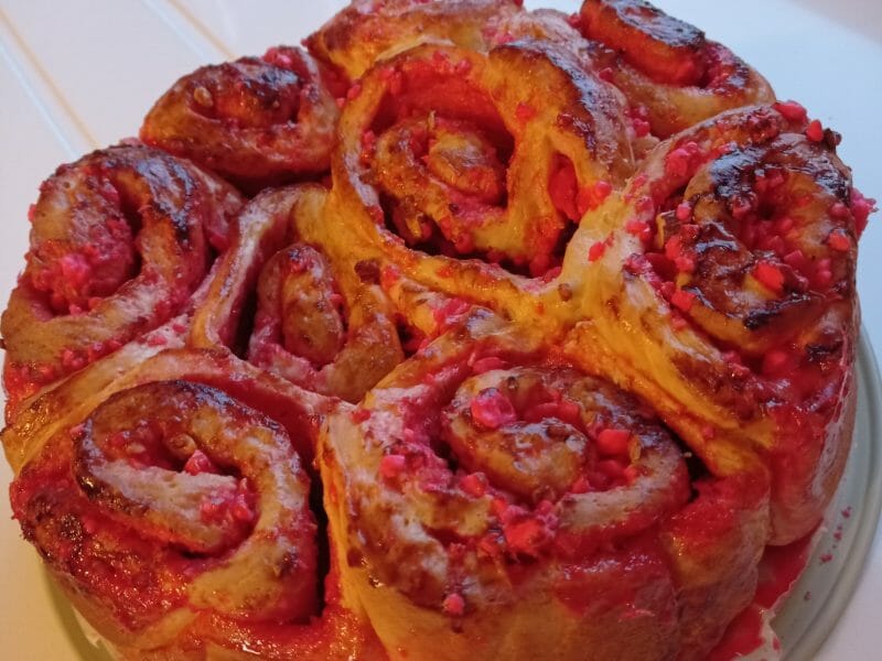 Cliquez pour zoomer ! Brioche aux pralines roses Thermomix par elodie_536