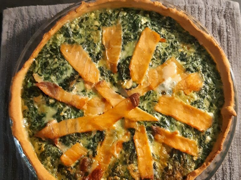 Cliquez pour zoomer ! Tarte épinards, saumon et chèvre Thermomix par sabrina_266