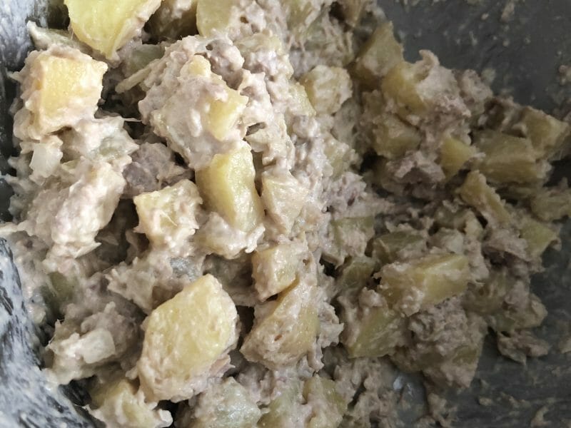 Cliquez pour zoomer ! Salade de pommes de terre au bacon Thermomix par ariepuelle