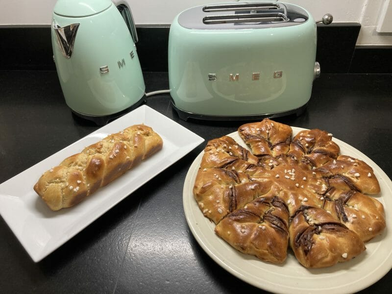Cliquez pour zoomer ! Brioche étoilée au Nutella Thermomix par timauxine