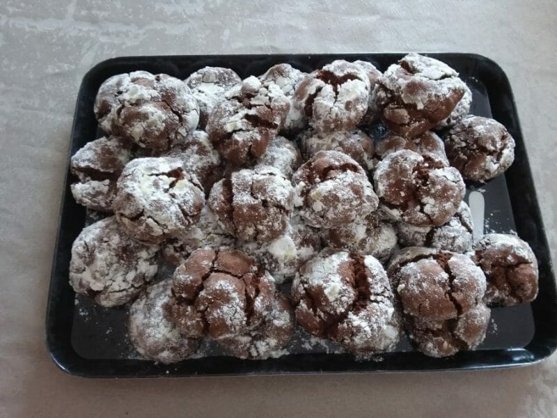 Cliquez pour zoomer ! Craquelés au chocolat Thermomix par Mililie42
