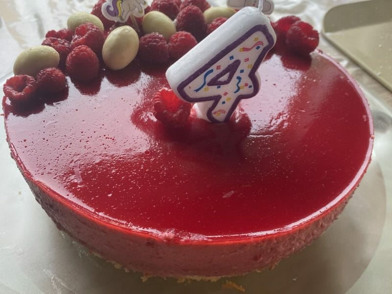 Cliquez pour zoomer ! Bavarois aux framboises Thermomix par lydie28