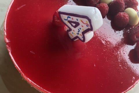 Cliquez pour zoomer ! Bavarois aux framboises Thermomix par lydie28