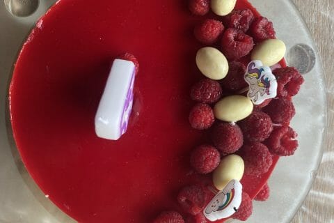 Cliquez pour zoomer ! Bavarois aux framboises Thermomix par lydie28