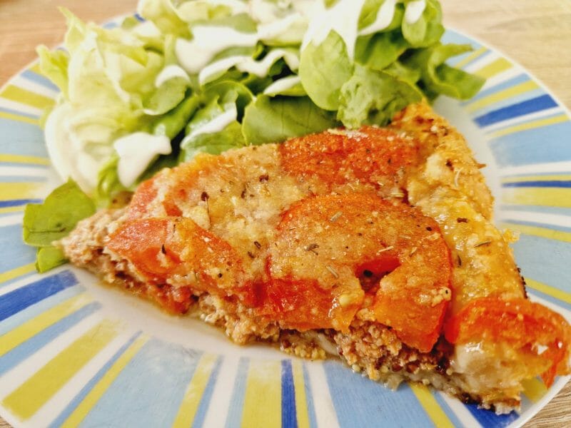 Cliquez pour zoomer ! Tarte salée façon tomates farcies Thermomix par Aurélie Ronsin