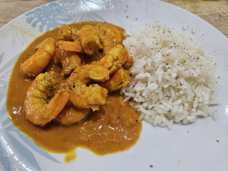 Cliquez pour zoomer ! Curry de crevettes au lait de coco Thermomix par Aurélie Ronsin