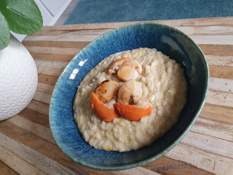 Cliquez pour zoomer ! Risotto aux Saint Jacques et poireaux Thermomix par emiliebenjamin