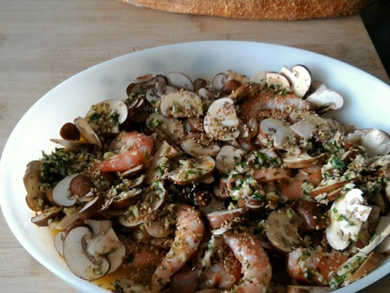 Cliquez pour zoomer ! Crevettes à l’ail Thermomix par sylviesissi