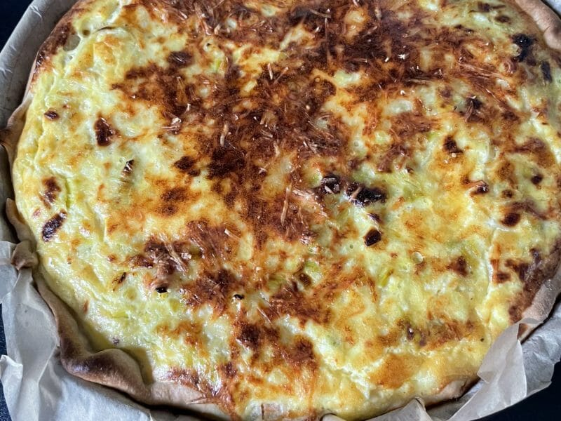 Cliquez pour zoomer ! Quiche poireaux et saumon Thermomix par juliette_56