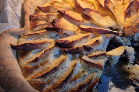 Cliquez pour zoomer ! Tarte au boudin noir et aux pommes Thermomix par Gabrielle