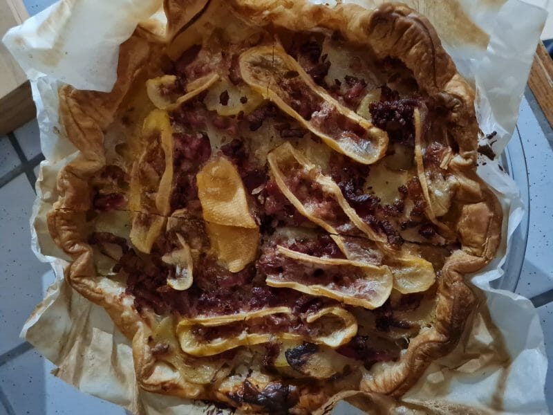 Cliquez pour zoomer ! Tarte aux pommes de terre et lardons Thermomix par Gabrielle