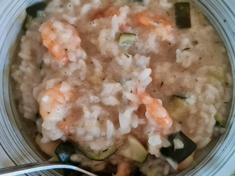 Risotto courgettes et crevettes au Thermomix - Cookomix