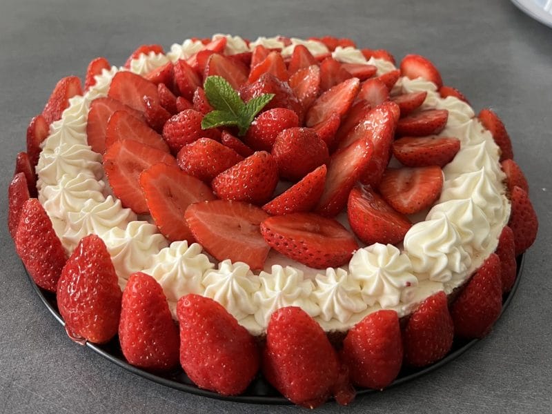 Cliquez pour zoomer ! Tarte aux fraises sans cuisson Thermomix par adelinethnt