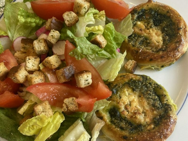 Cliquez pour zoomer ! Spirales feuilletées épinards et feta Thermomix par Plume13400