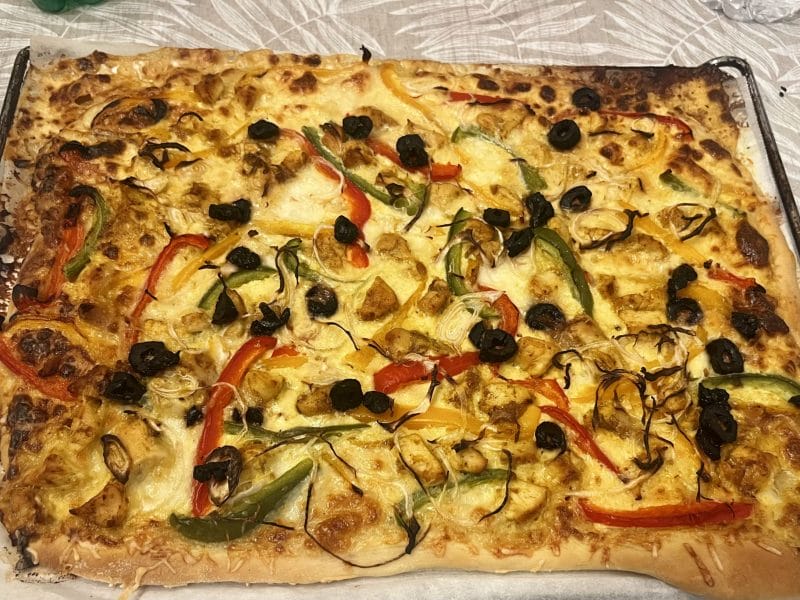 Cliquez pour zoomer ! Pizza poulet tandoori Thermomix par Plume13400