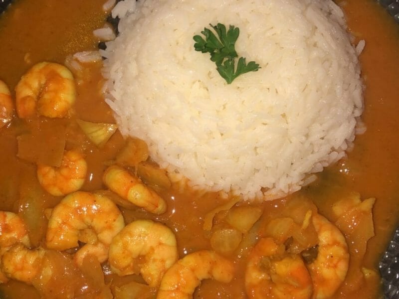 Cliquez pour zoomer ! Curry de crevettes au lait de coco Thermomix par louisa_8