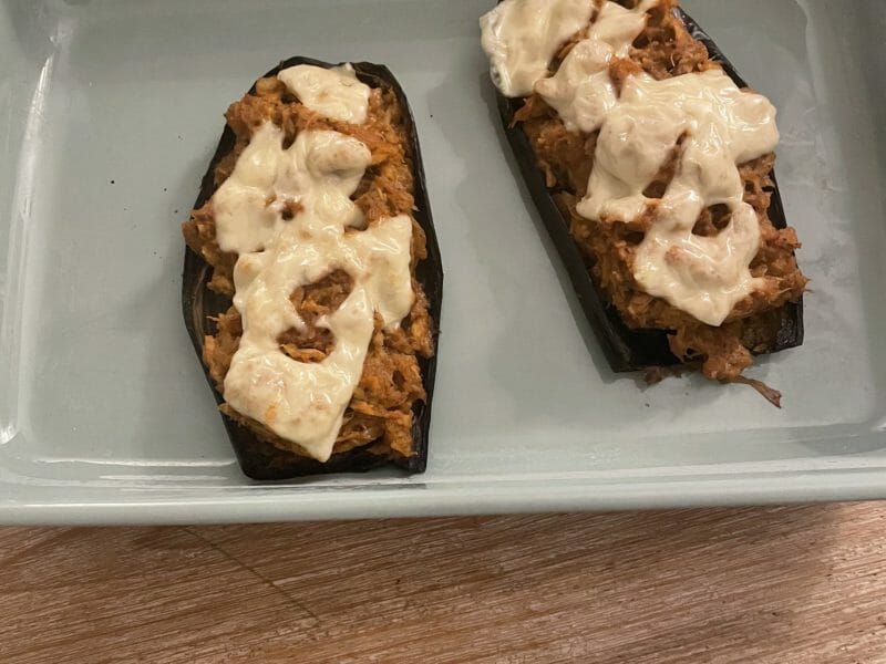 Cliquez pour zoomer ! Aubergines farcies au thon Thermomix par leila_88