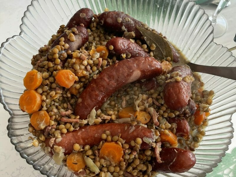 Cliquez pour zoomer ! Lentilles et ses saucisses Thermomix par koundi