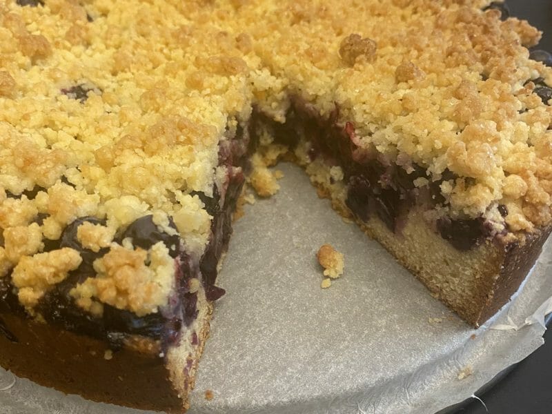 Gateau Aux Myrtilles Facon Crumble Au Thermomix Cookomix