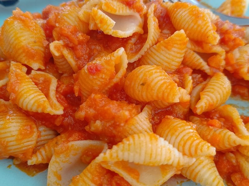 Cliquez pour zoomer ! Rigatoni façon bolognaise à la saucisse de Morteau Thermomix par lucadieg33