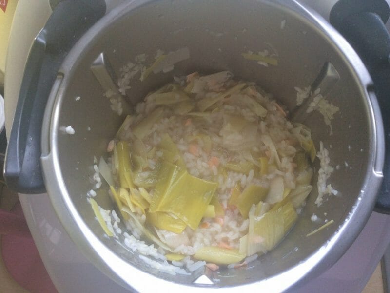 Cliquez pour zoomer ! Risotto poireaux et saumon fumé Thermomix par bobette50