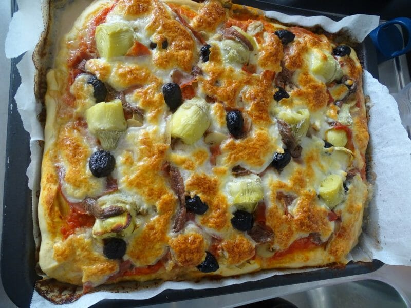 Cliquez pour zoomer ! Pizza capricciosa Thermomix par sylsol