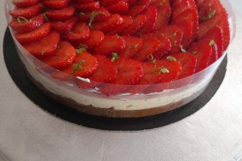 Cliquez pour zoomer ! Tarte aux fraises sans cuisson Thermomix par Audgalifier