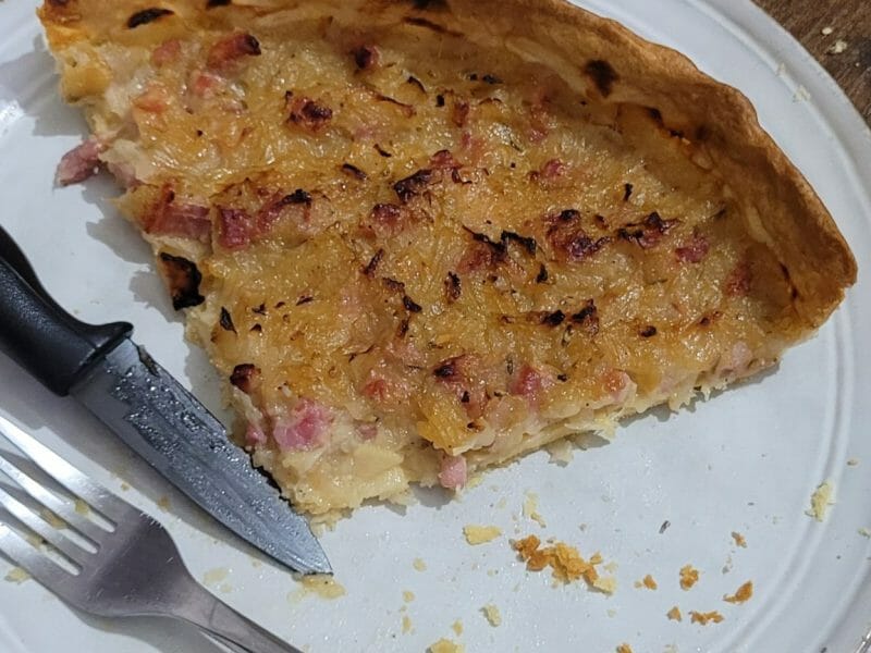 Cliquez pour zoomer ! Tarte aux oignons, lardons et moutarde douce Thermomix par eleonoreoriol