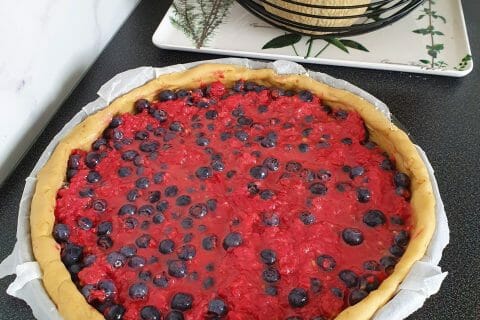 Cliquez pour zoomer ! Tarte aux fraises et à la rhubarbe Thermomix par luciahamb
